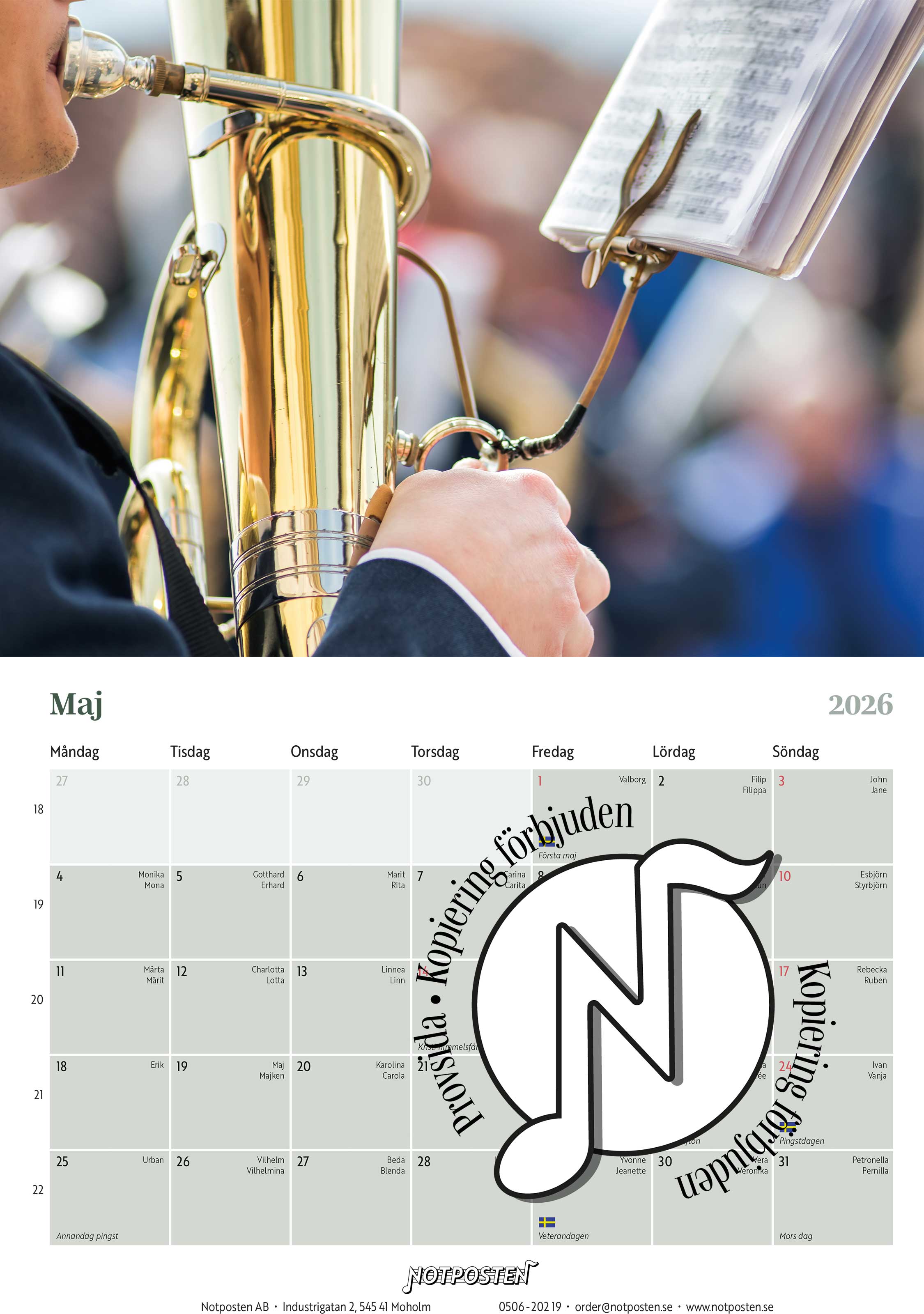Notpostens väggalmanacka 2025–2026