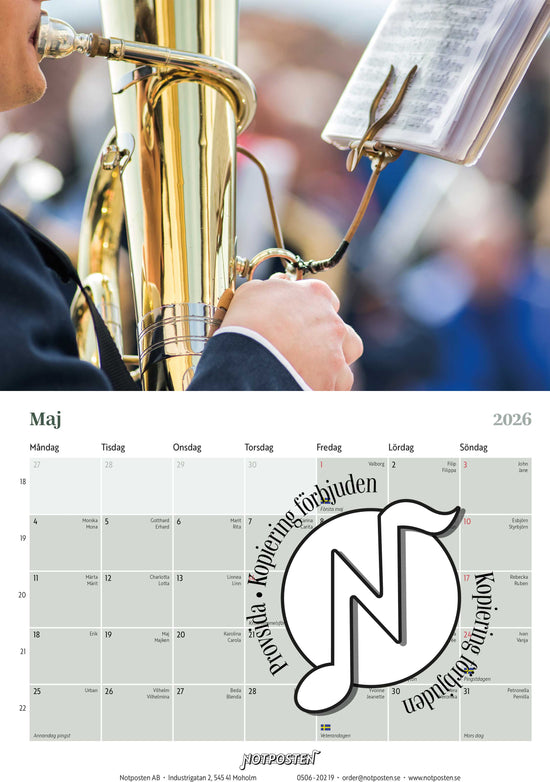 Notpostens väggalmanacka 2025–2026