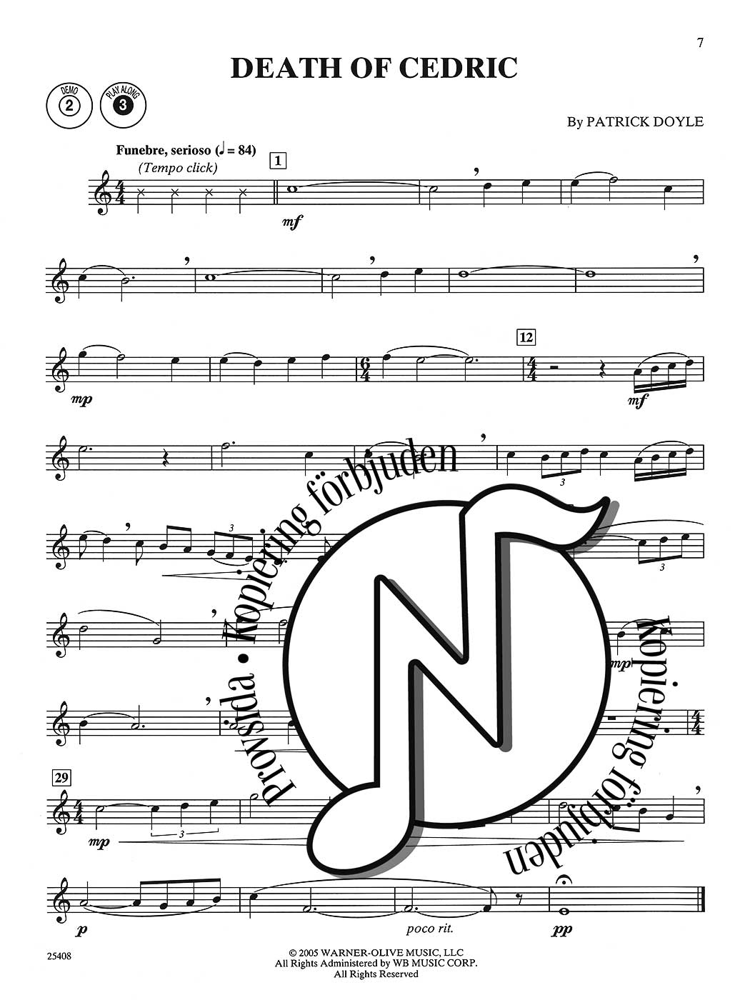 Selections from Harry Potter and the Goblet of Fire (Tenor Sax)