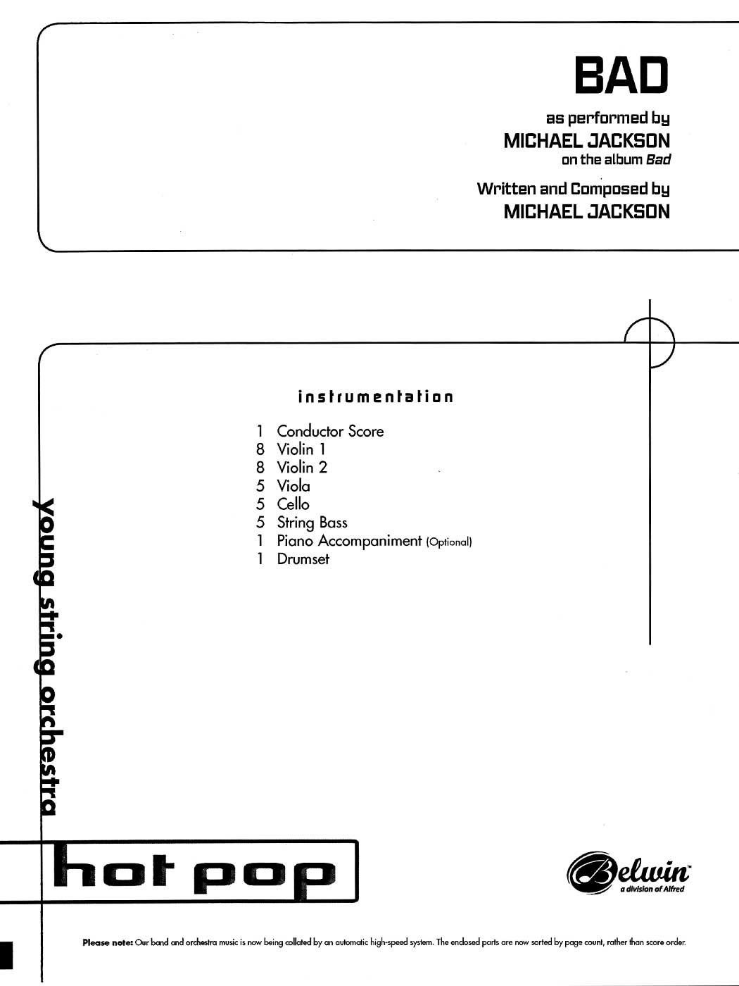 BAD by Michael Jackson Young String Orchestra