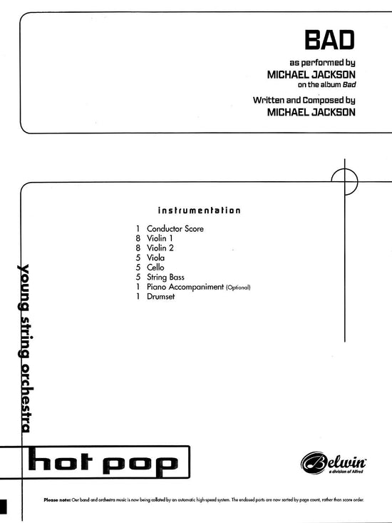 BAD by Michael Jackson Young String Orchestra