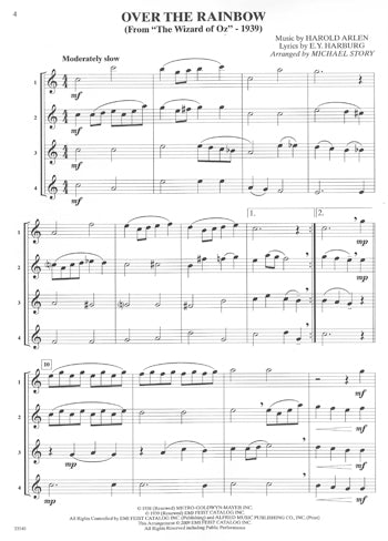 Movie Quartets for All Alto Saxophone