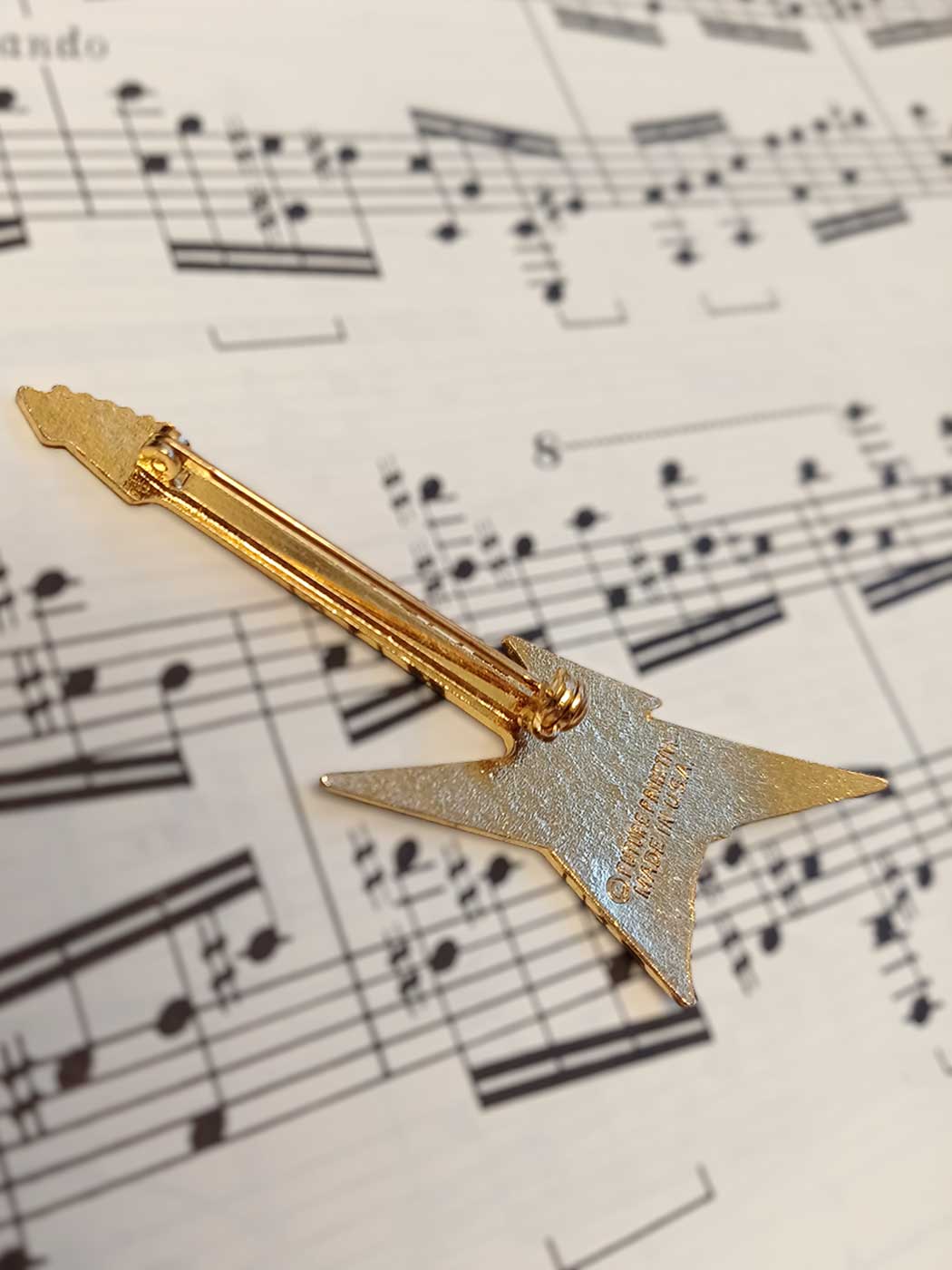 Pin Gitarr Ironbird Vit