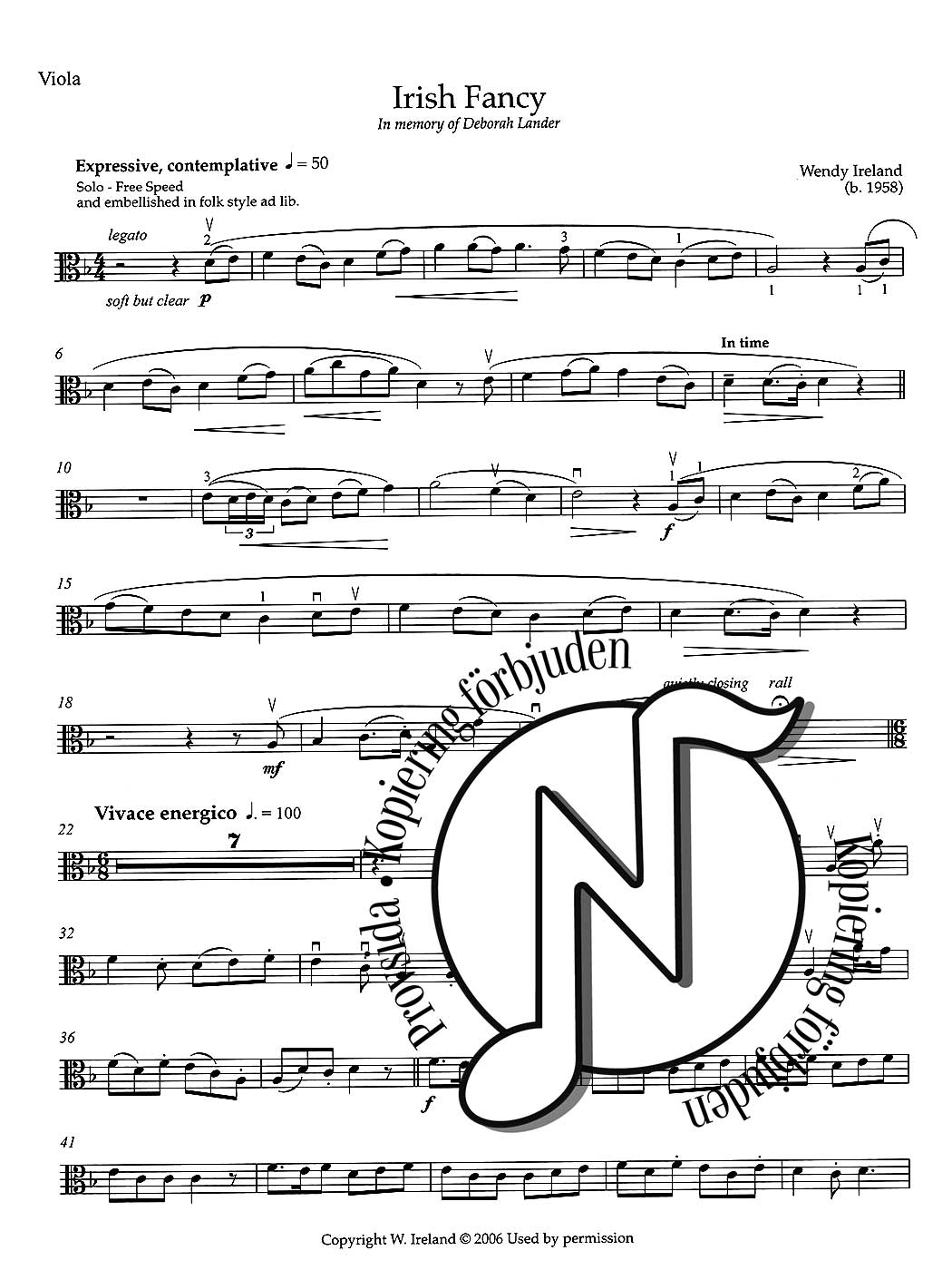 Viola Music by Women: Intermediate 1 by Cora Cooper