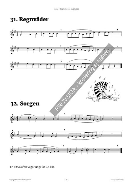 Mina första saxofon etyder