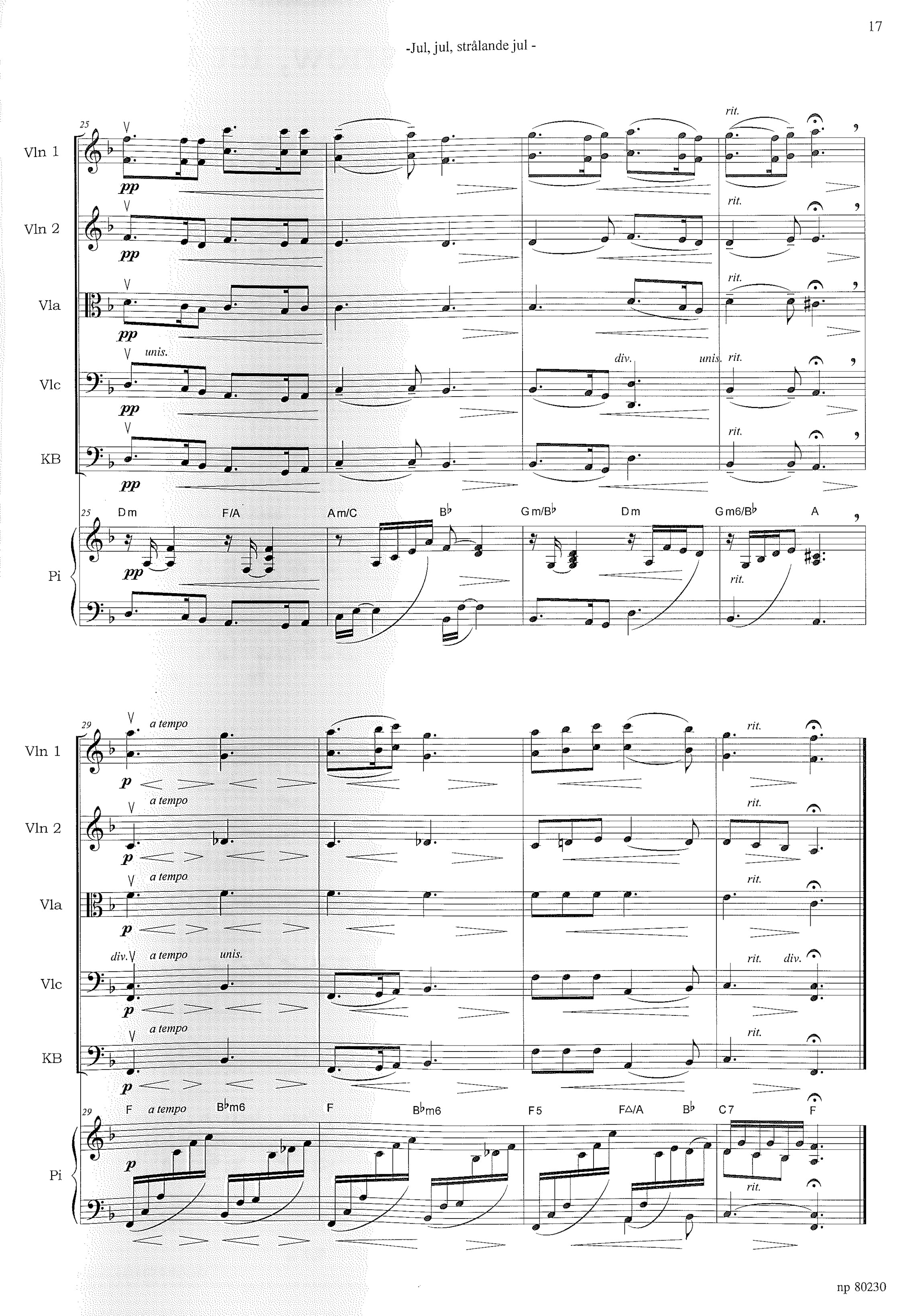 Musik för stråkorkester: 4 x JUL