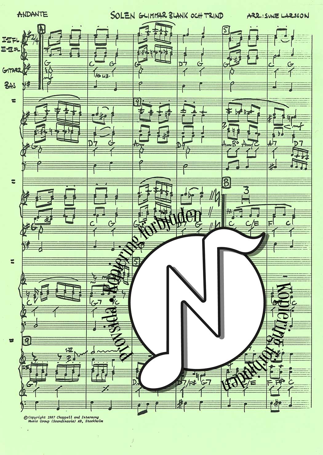 Solen glimmar: Flöjtkvartett