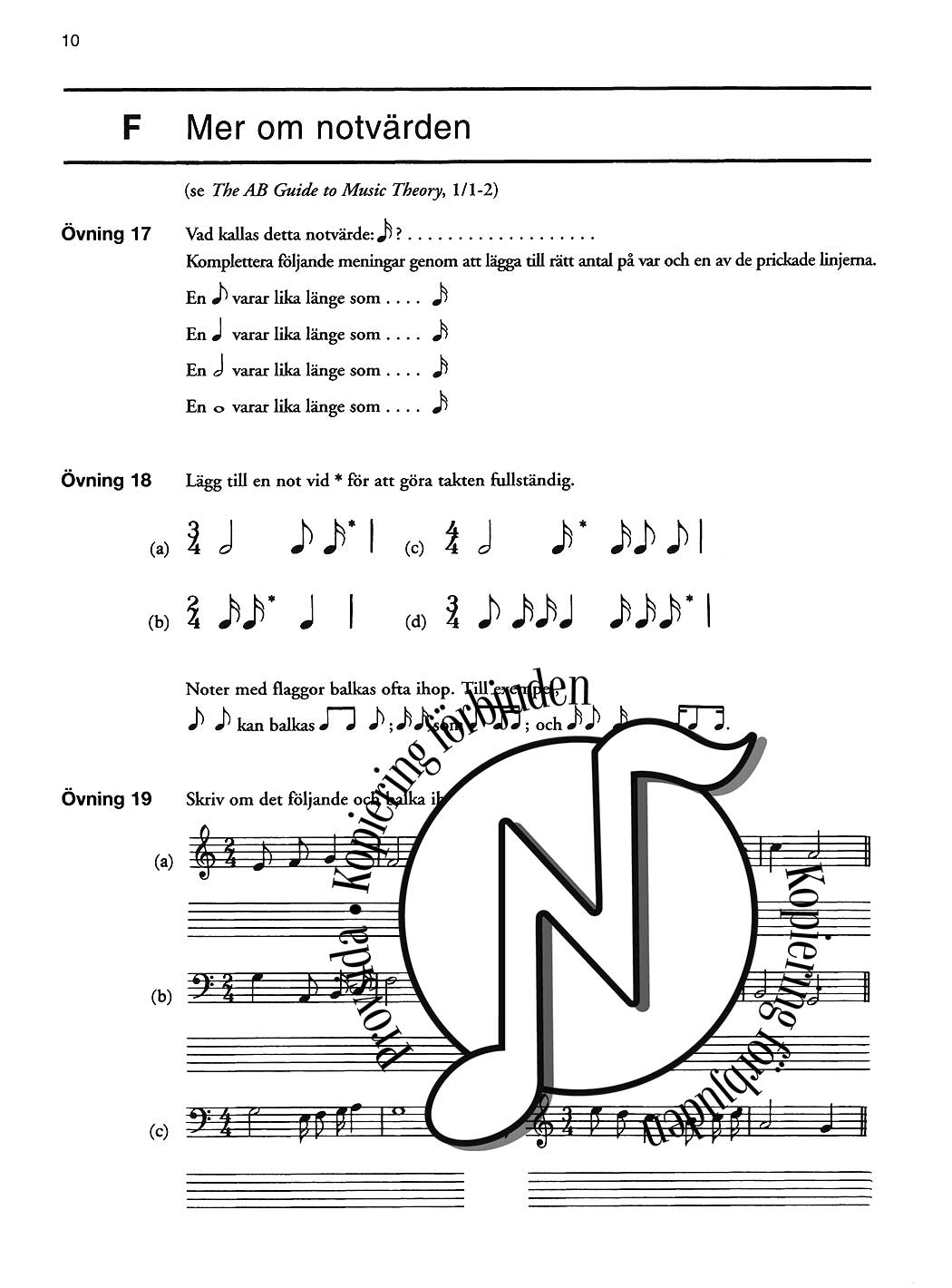 Musikteori i Praktiken GRAD 1