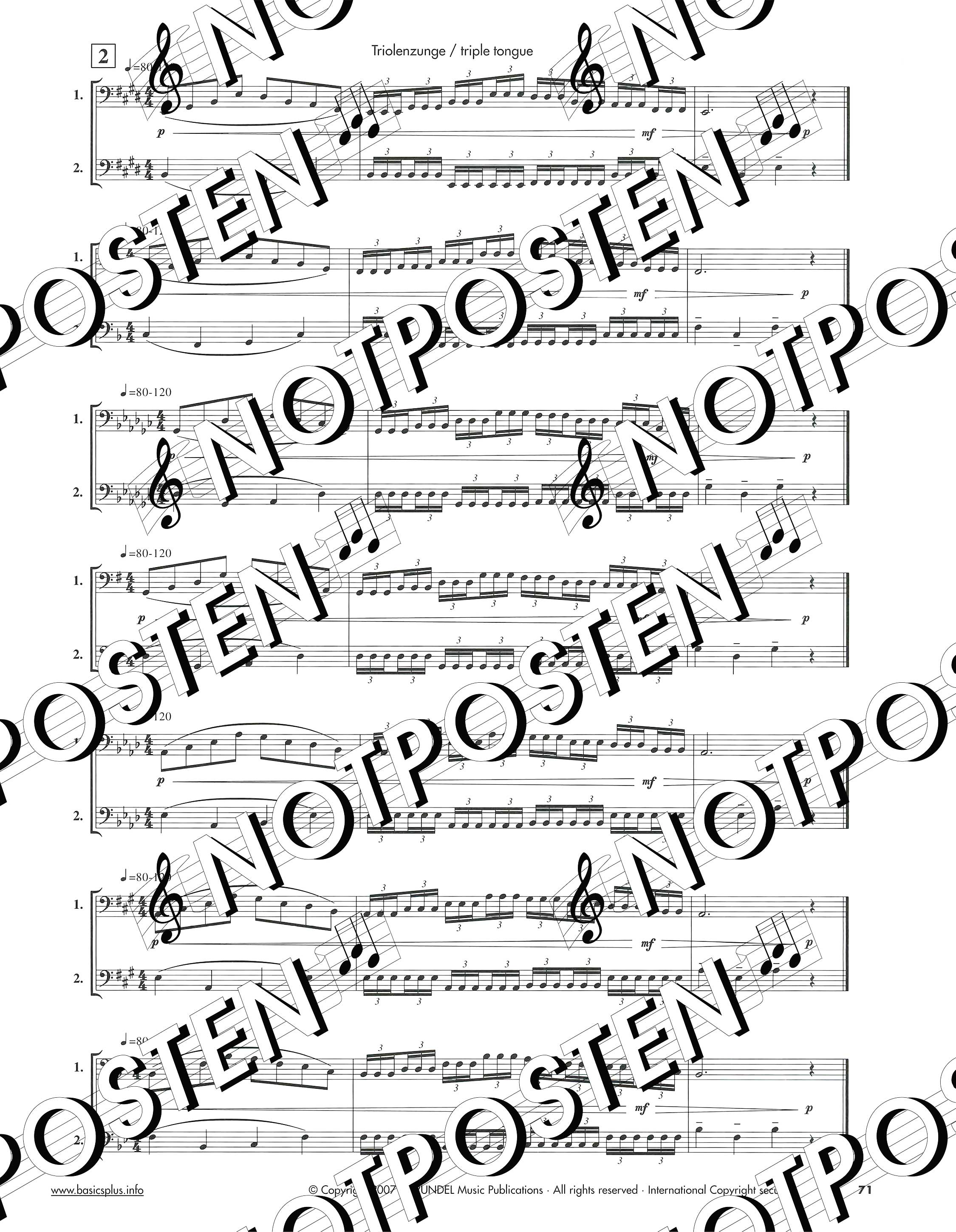 Basics Plus: Studies for 1 or 2 Bass Clef Brass Instruments