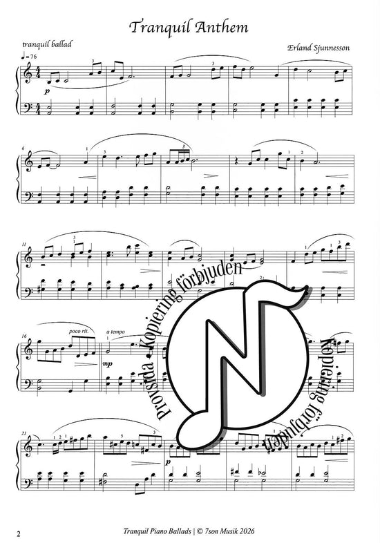 Tranquil Piano Ballads: 28 Solo Pieces for Piano