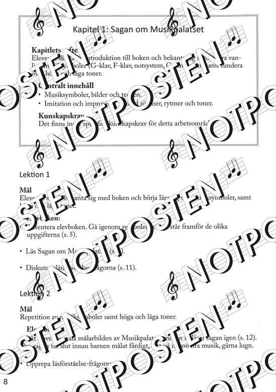 Musikpalatset 1: Lärarhandledning