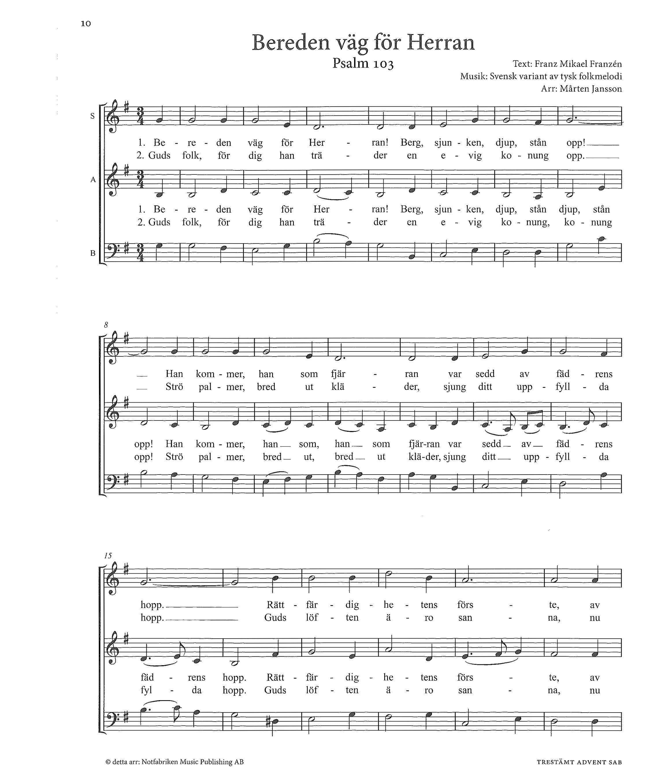 Trestämt Advent (SAB)