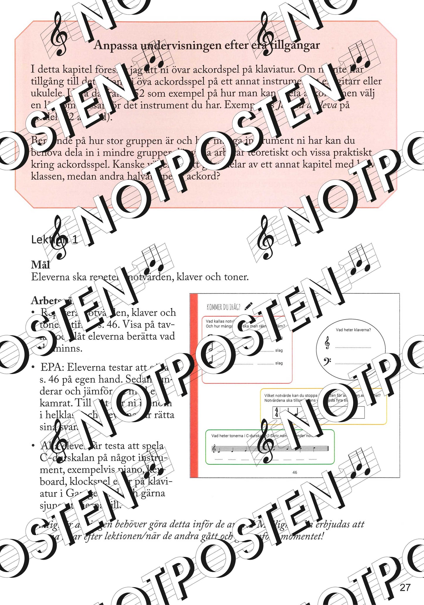Musikpalatset 3: Lärarhandledning