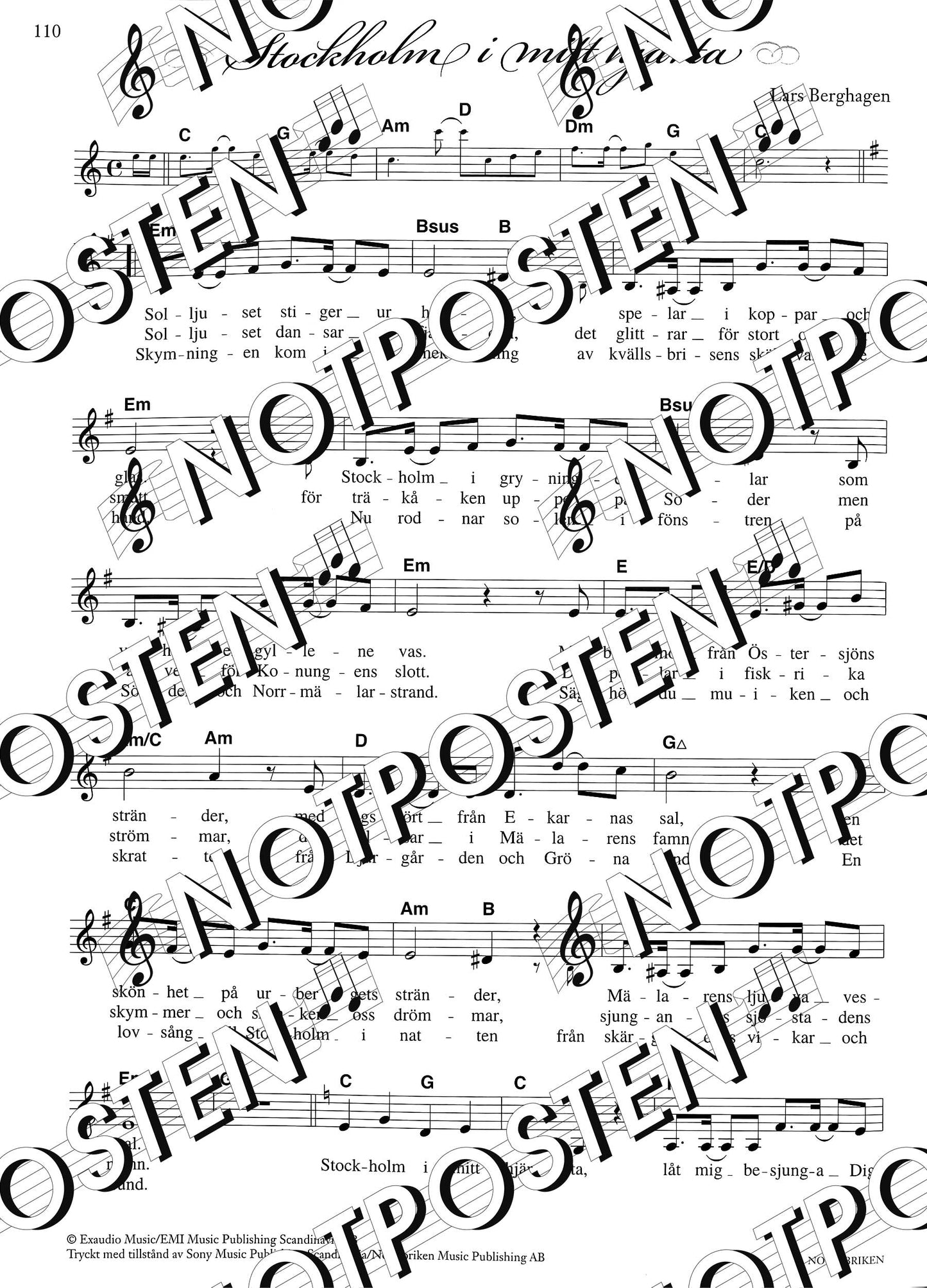 Lasse Berghagen: Sånger