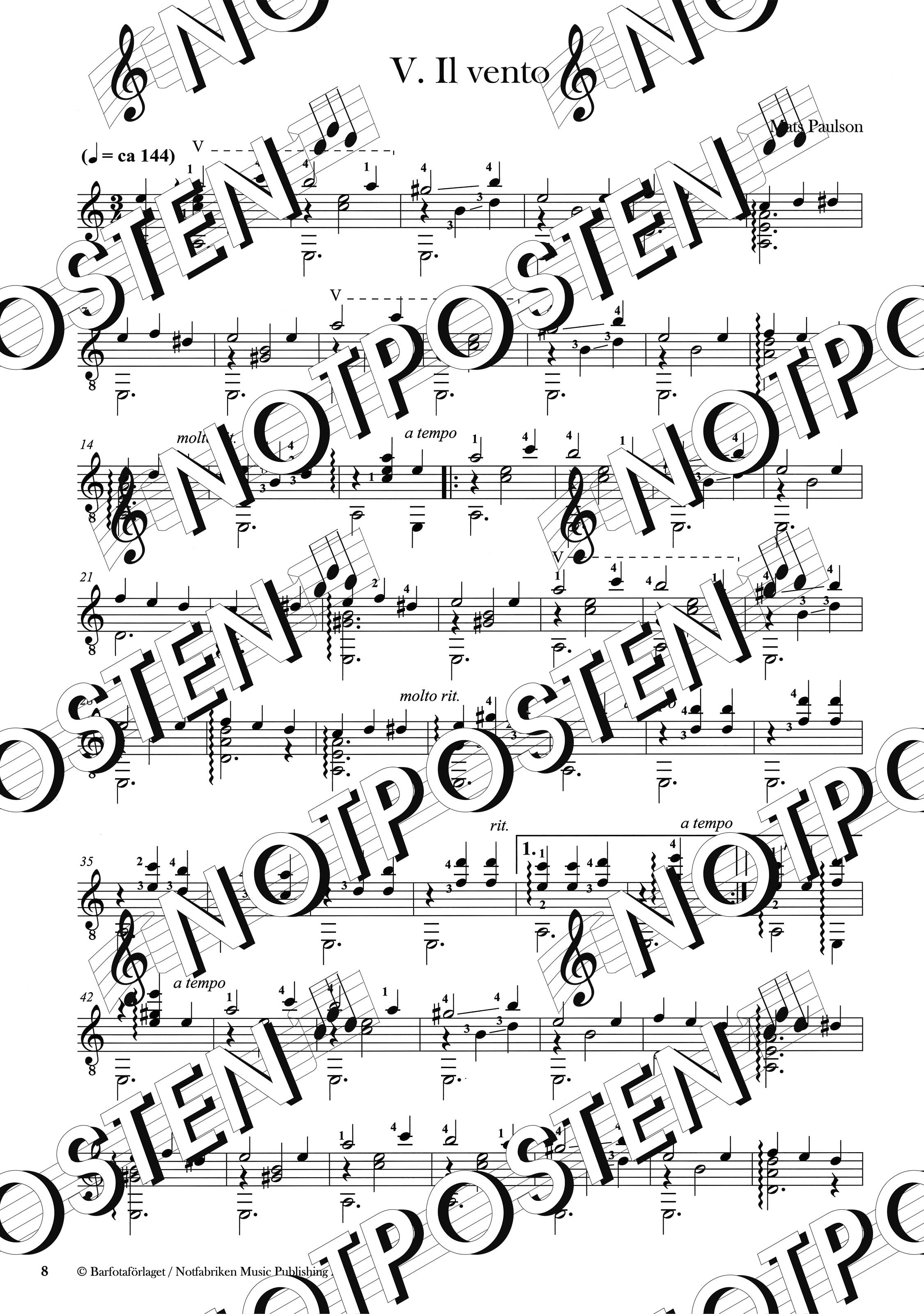 I skärgården: Gitarrsvit av Mats Paulson