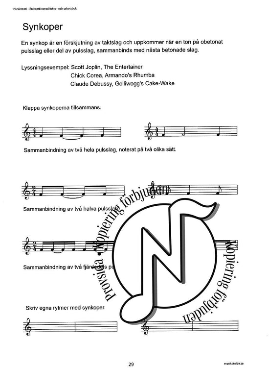 Musikteori: En kombinerad fakta- och arbetsbok för musikstuderande