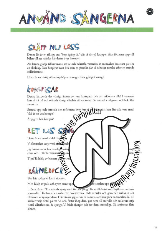 Ännu mera dansa och sjung (nothäftet)