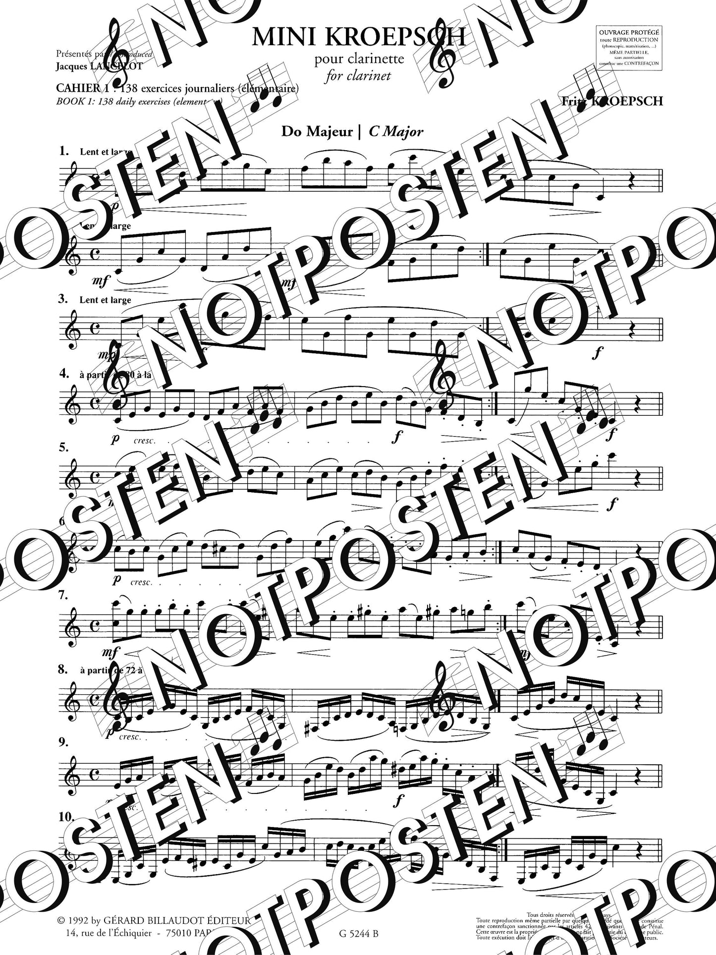 Mini Kroepsch: 138 Daily Exercises for Clarinet