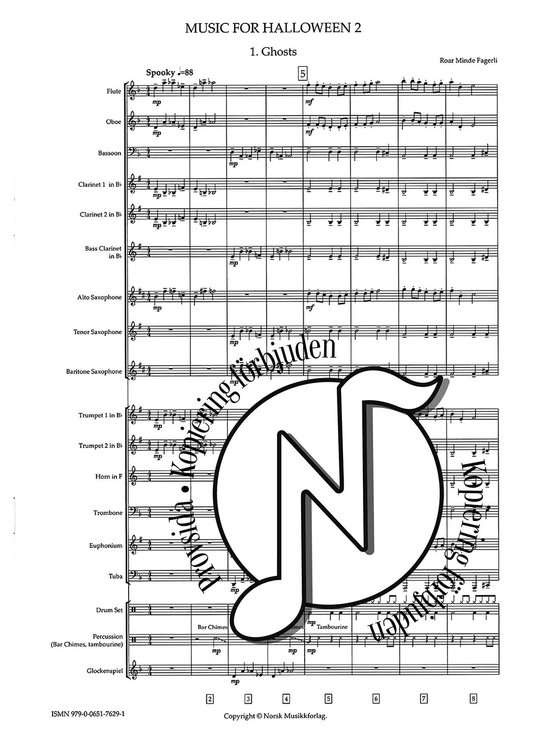Music for beginners: Music for Halloween 2 (Concert Band Grade 1–1,5)
