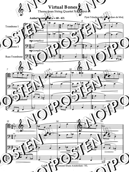 Virtual Bones: Three Classical Themes for Trombone Quartet