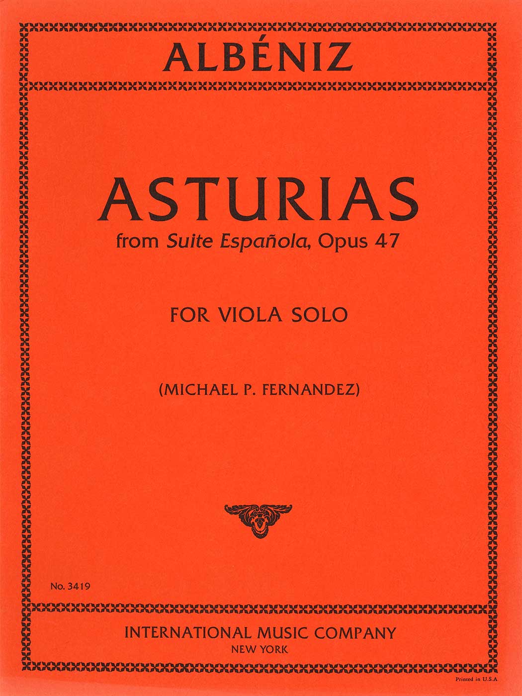 Albéniz: Asturias from Suite Española, Opus 47 for Viola Solo