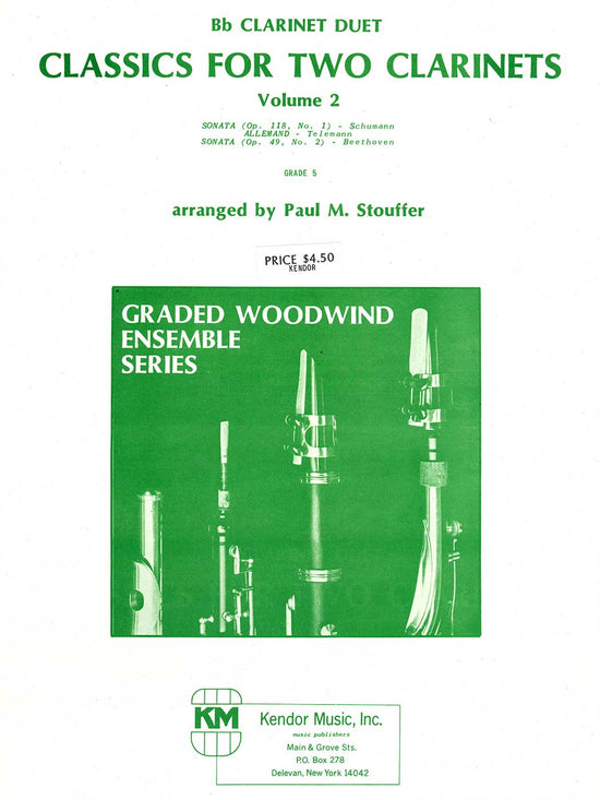 Classics for Two Clarinets Volume 2 (Bb Clarinet Duet)