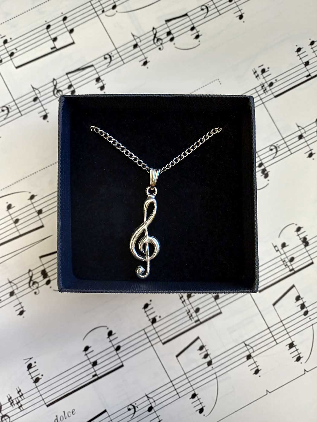 Halsband G-klav Silver