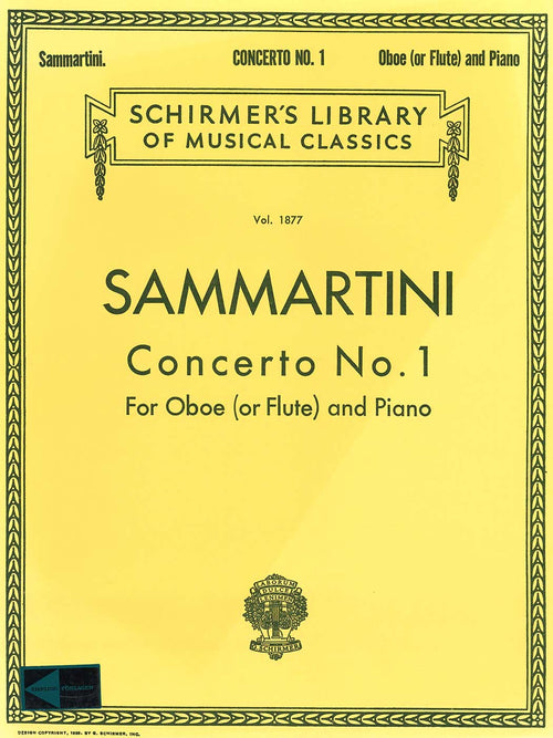 Sammartini Concerto No. 1 for Oboe (or Flute) and Piano