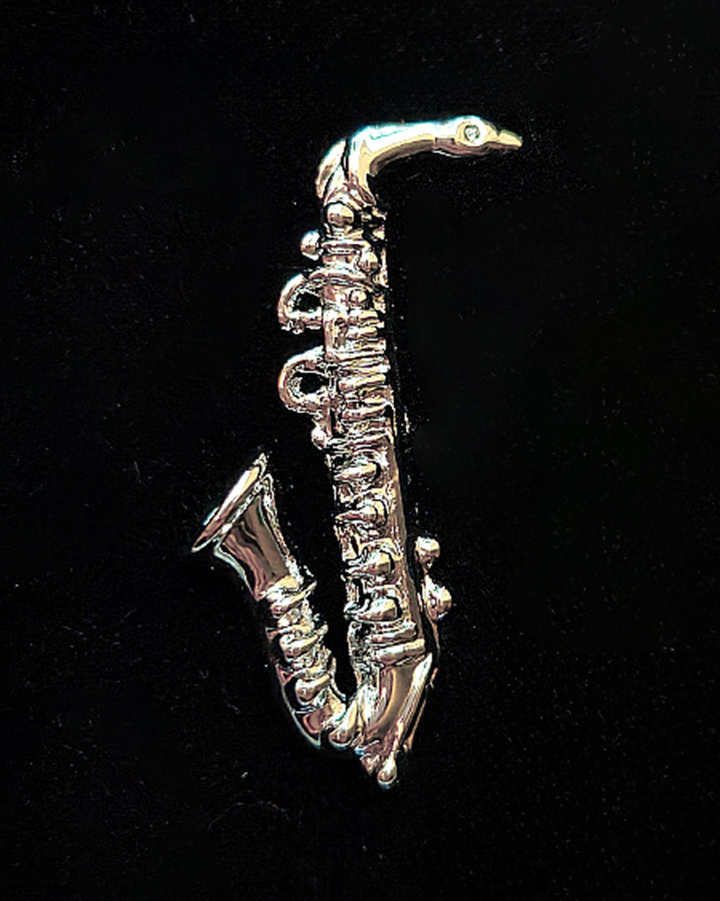 Pin Saxofon silver