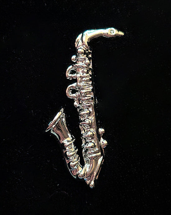 Pin Saxofon silver