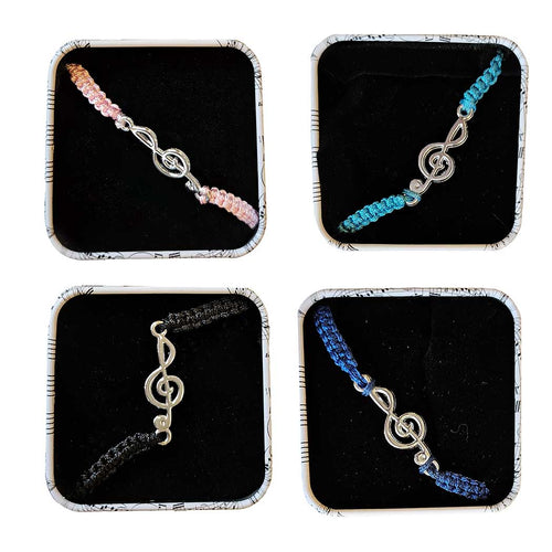 Armband flätat G-klav