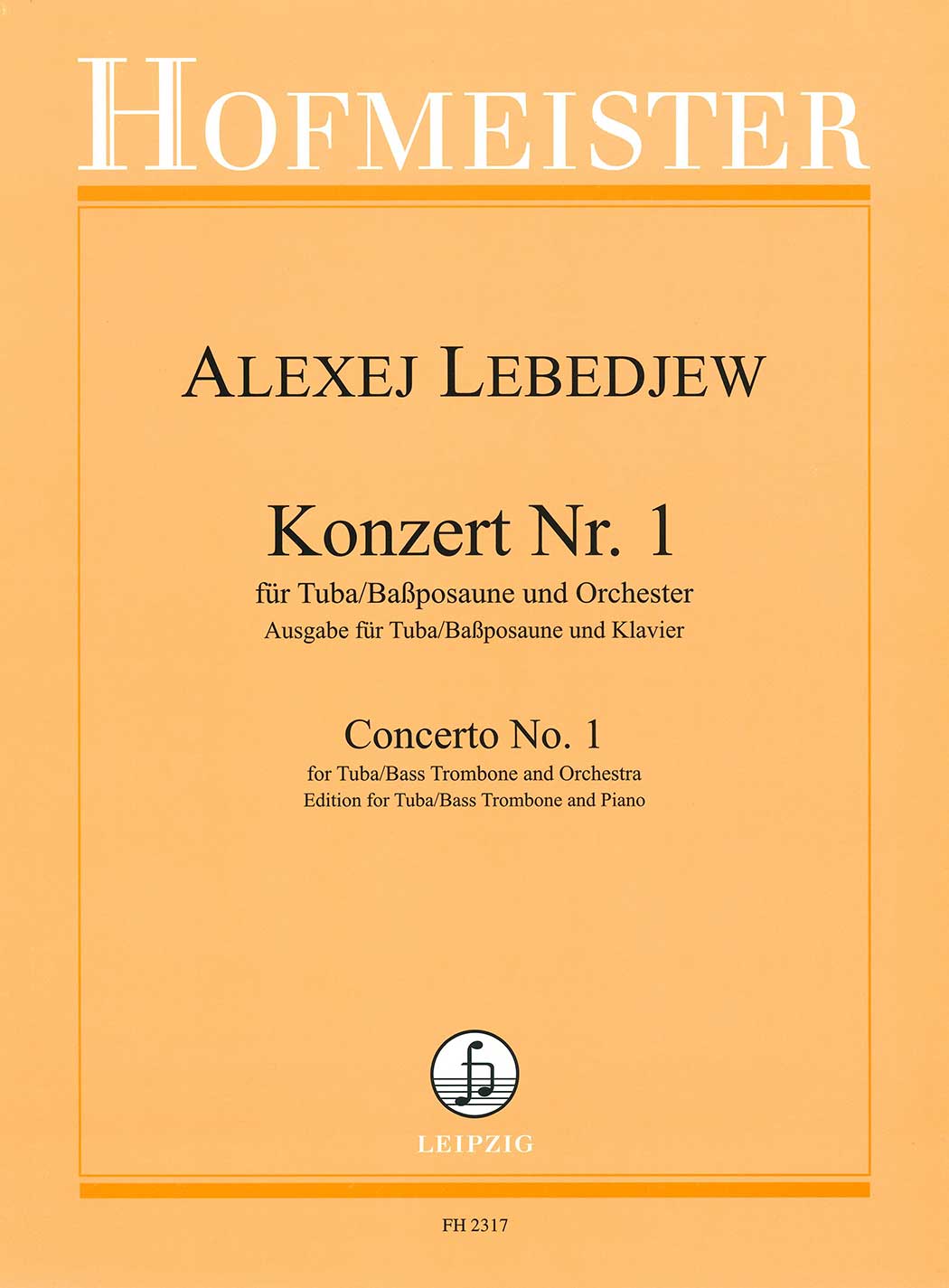 Alexej Lebedjew: Concerto No. 1 for Tuba/Bass Trombone and Piano