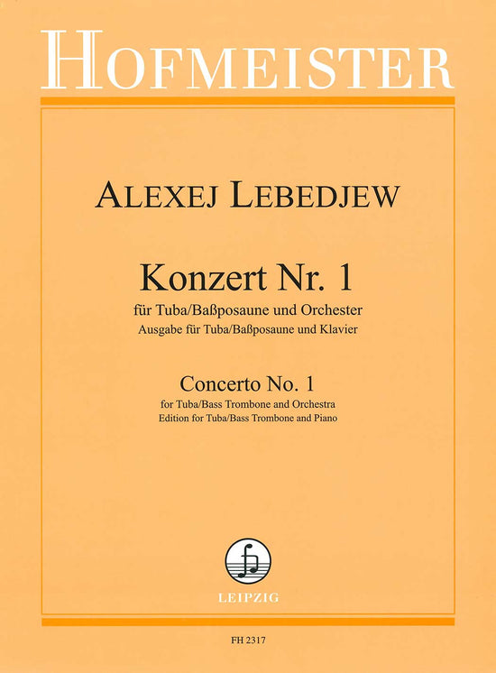 Alexej Lebedjew: Concerto No. 1 for Tuba/Bass Trombone and Piano