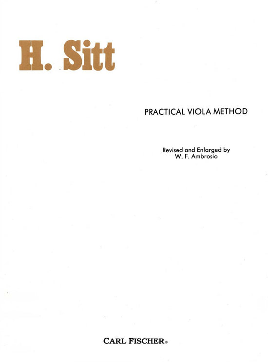 H. Sitt: Practical Viola Method