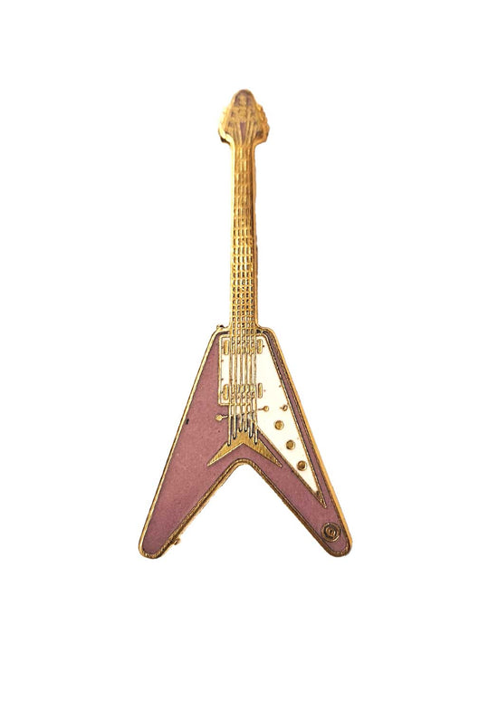 Pin Flying V Guitar (Lila)