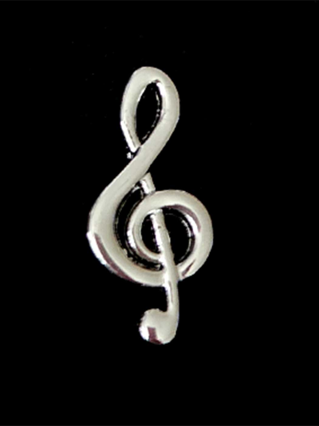 Pin G-klav silver
