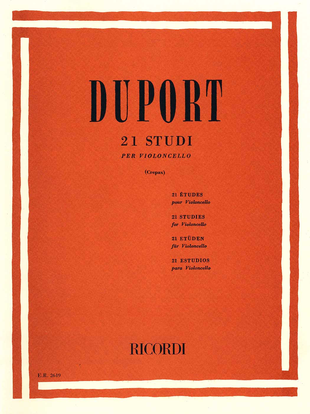 Duport: 21 Studies for Violoncello