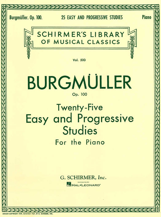 Burgmüller Op. 100: 25 Easy and Progressive Studies for the Piano