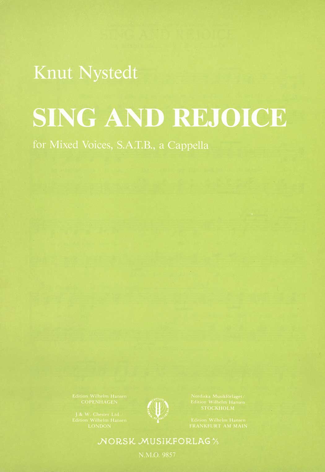 Sing and Rejoice for Mixed Voices, SATB, A Cappella