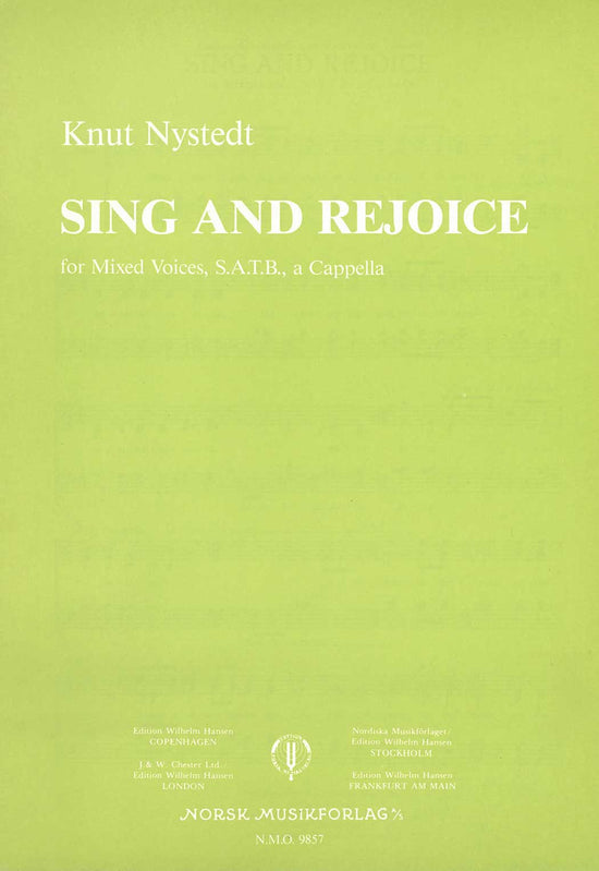 Sing and Rejoice for Mixed Voices, SATB, A Cappella