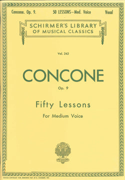 Concone Op.9 Fifty Lessons For Medium Voice