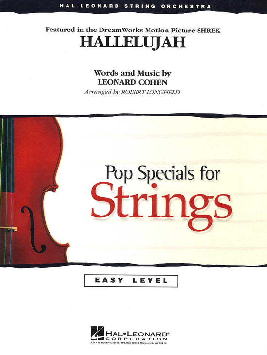 Pop Specials for Strings: Hallalujah (Featured in the DreamWorks Motion Picture SHREK)