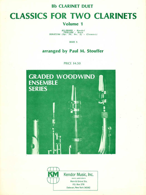 Classics for Two Clarinets Volume 1 (Bb Clarinet Duet)