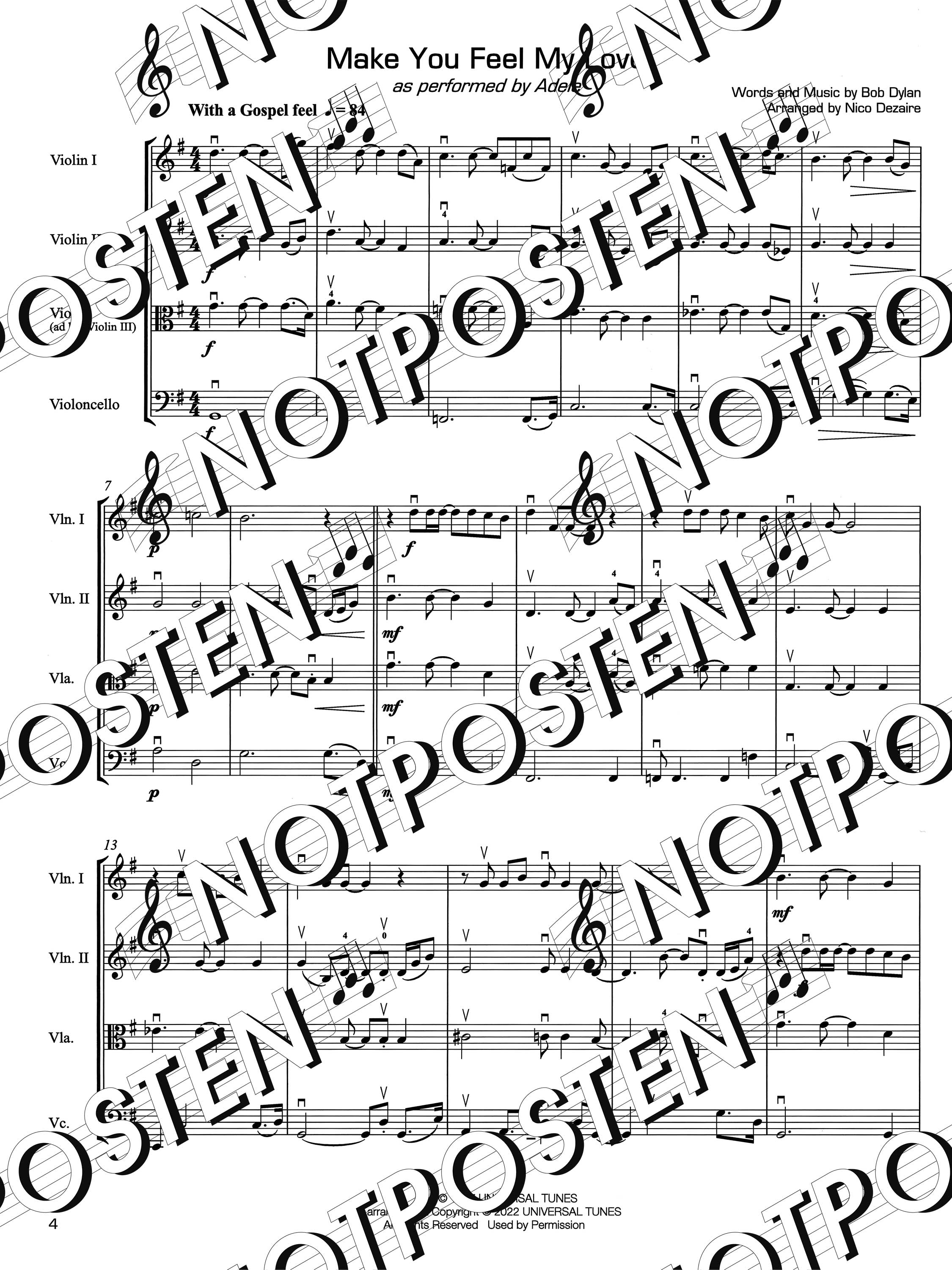 Adele: Three Beautiful Ballads (String Quartet)