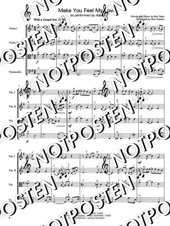 Adele: Three Beautiful Ballads (String Quartet)