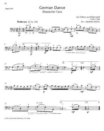 Easy Concert Pieces 3 For Double Bass And Piano