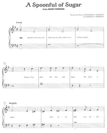 Disney Songs for Kids Easy Piano