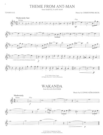 Superhero Themes for Tenor Sax
