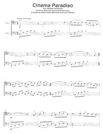 Great Movie Themes For Cello Duet