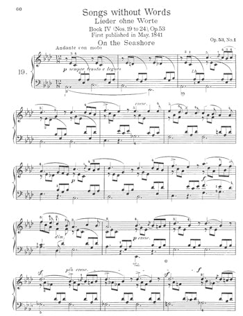 Mendelssohn Songs Without Words for the Piano